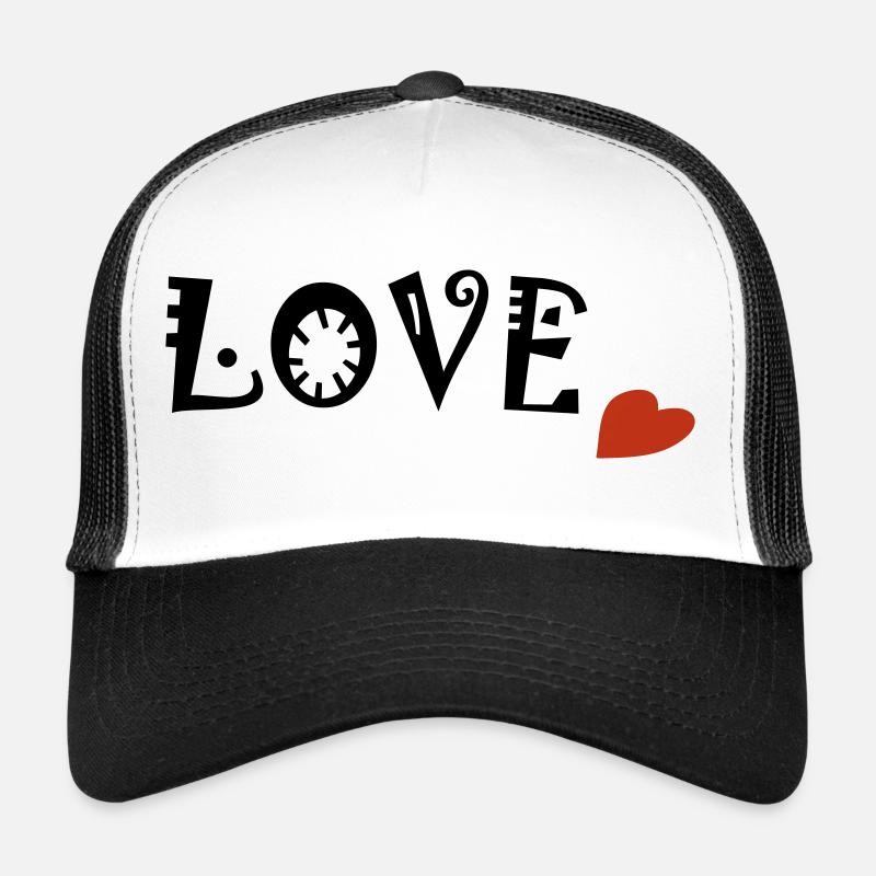 Amour - Casquette trucker  - blanc/noir