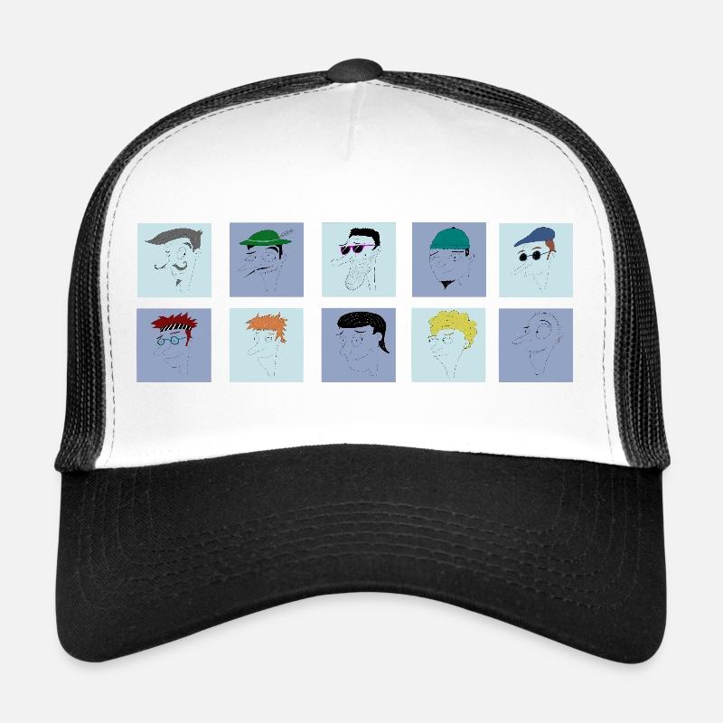 Sammlung von selbstgefälligen Männern - Trucker Cap - Weiß/Schwarz