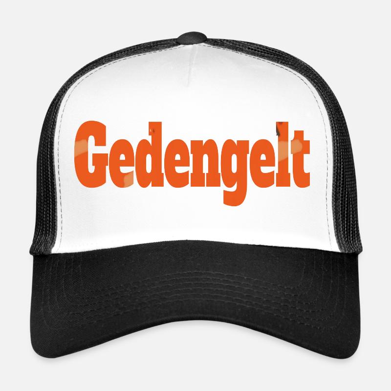 gedengelt text in orange Muster  Trucker Cap