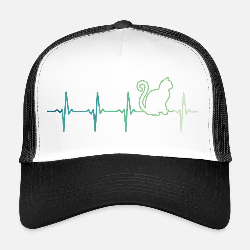 chat battement de coeur chats Casquette trucker 
