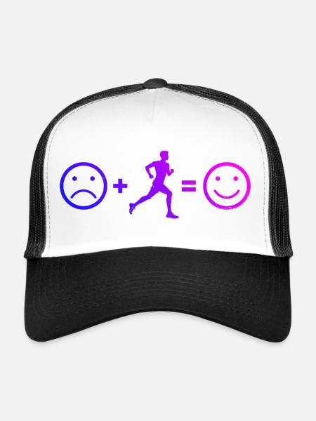 Gift idea for a running with running - Trucker Cap - white/black - Front