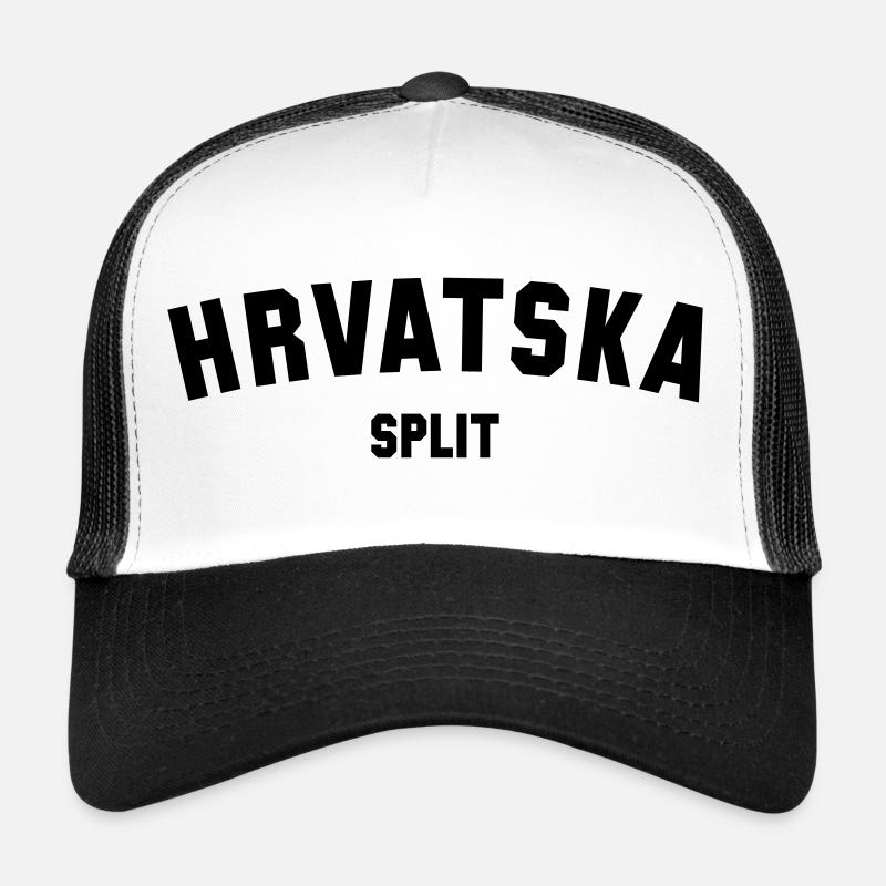 SPLIT Hrvatska Croatia Kroatien - Trucker Cap - Weiß/Schwarz