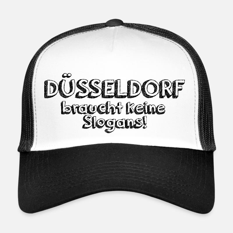 DÜSSELDORF braucht keine Slogans - Trucker Cap - Weiß/Schwarz