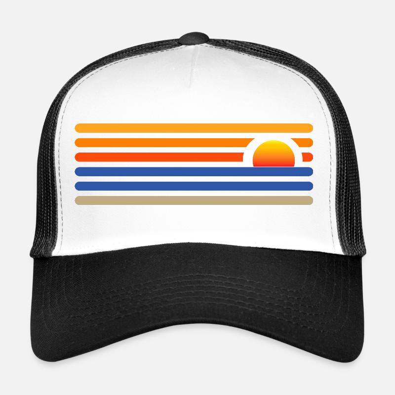 Sunset on the beach - Trucker Cap - white/black