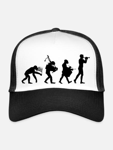 Bombarde - Casquette trucker  - blanc/noir - Devant