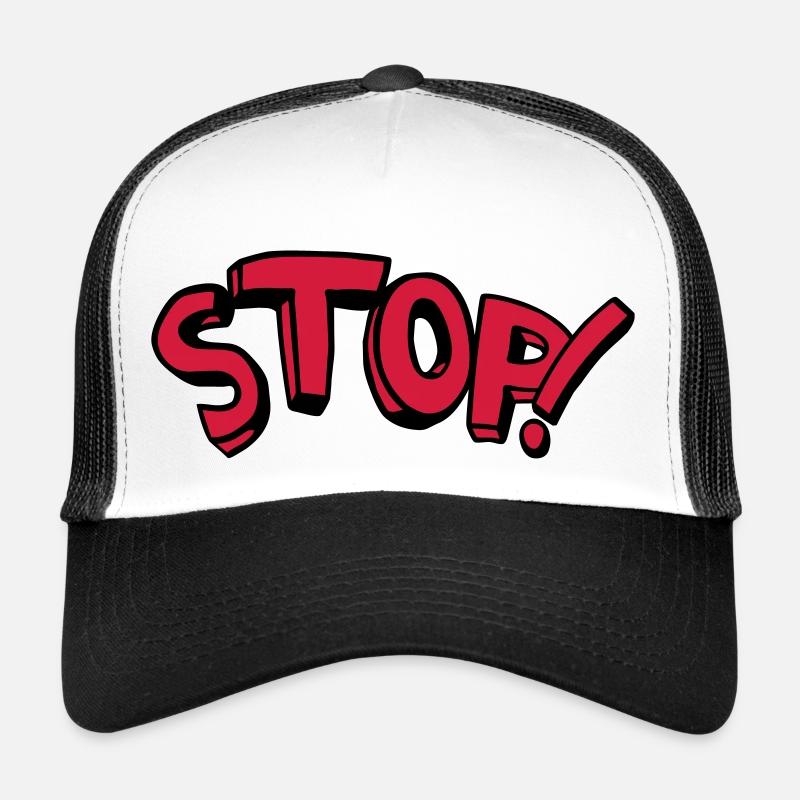 Stop Stehen Bleiben Comic Spruch Trucker Cap