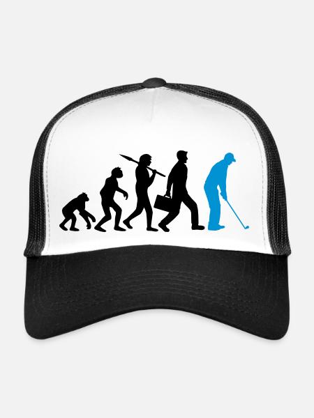 Golf spielen Evolution - Trucker Cap - Weiß/Schwarz - Vorne