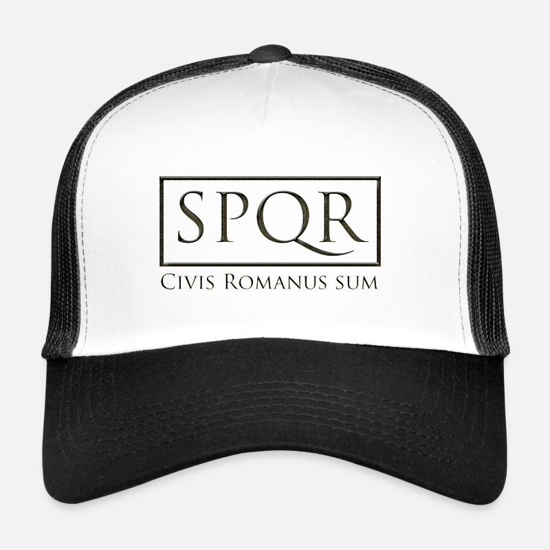 Civis Romanus Wels (schwarz) - Trucker Cap - Weiß/Schwarz