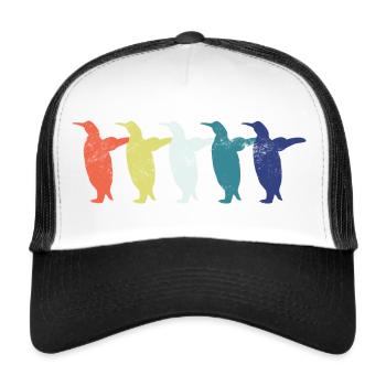 Pinguin Pinguine - Trucker Cap - Weiß/Schwarz - Vorne