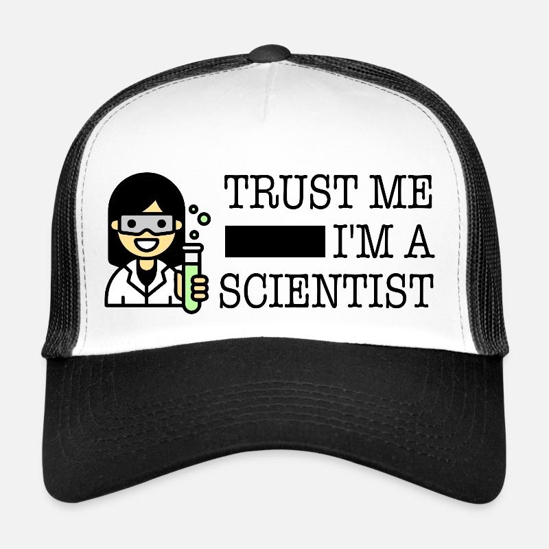 Trust me I'm a scientist female Asian - Trucker Cap - Weiß/Schwarz