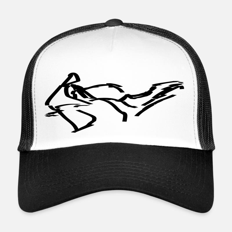 Rennmaschine - Trucker Cap - Weiß/Schwarz
