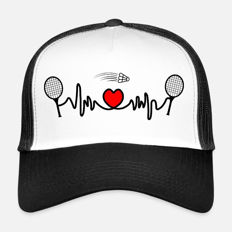 Badminton cardio heart Trucker Cap
