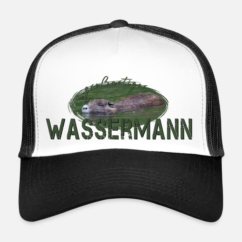 Wassermann Sternzeichen Wassermann - Trucker Cap - Weiß/Schwarz