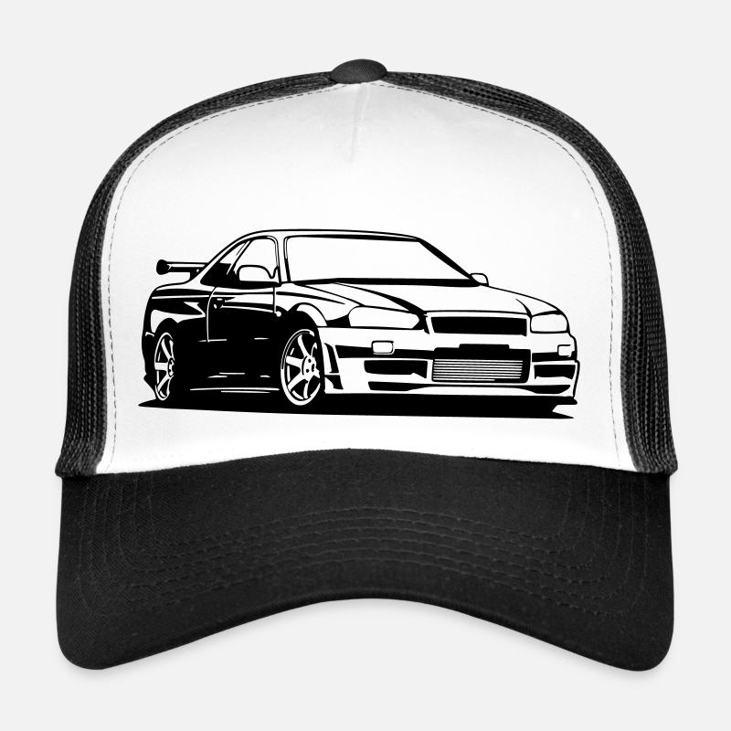 gtr r34 nismo skyline - Trucker Cap - Weiß/Schwarz