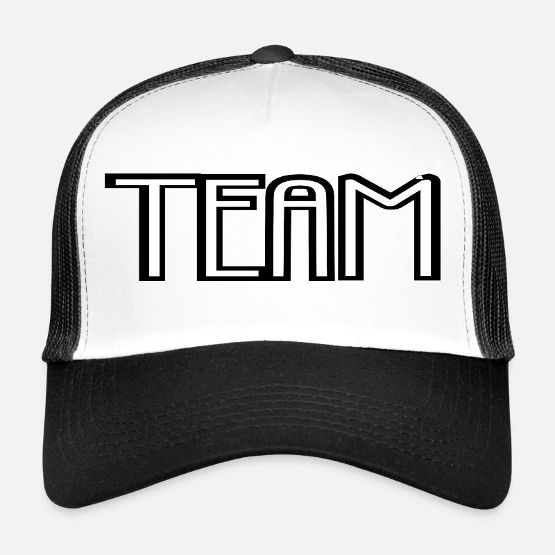 Team - Trucker Cap - Weiß/Schwarz