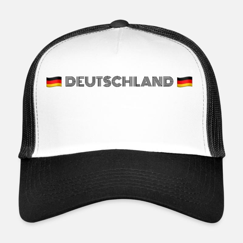 DEUTSCHLAND - Trucker Cap - Weiß/Schwarz