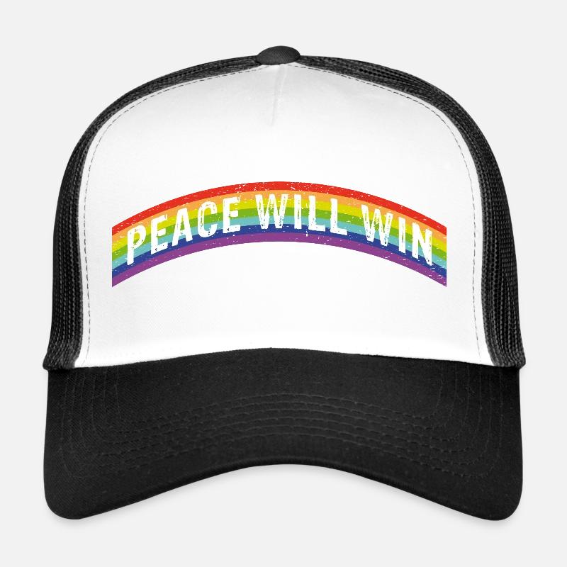Rainbow Regenbogen Peace will win Trucker Cap