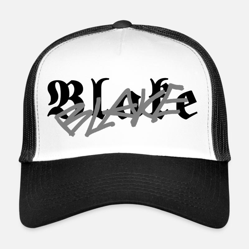 Blake Graffiti - Trucker Cap - Weiß/Schwarz