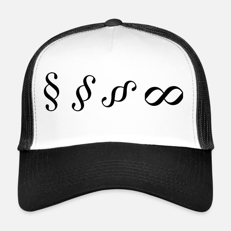 Le paragraphe de conception tombe dans le signe de l’infini - Casquette trucker  - blanc/noir
