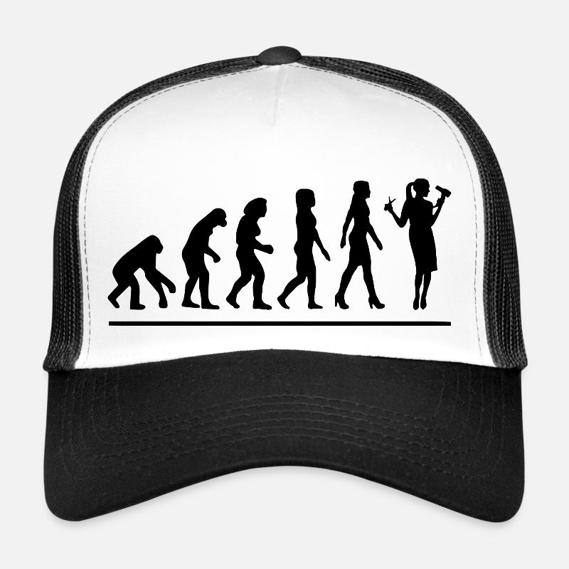 Évolution coiffeuse / cadeau humour coiffeuse Casquette trucker 