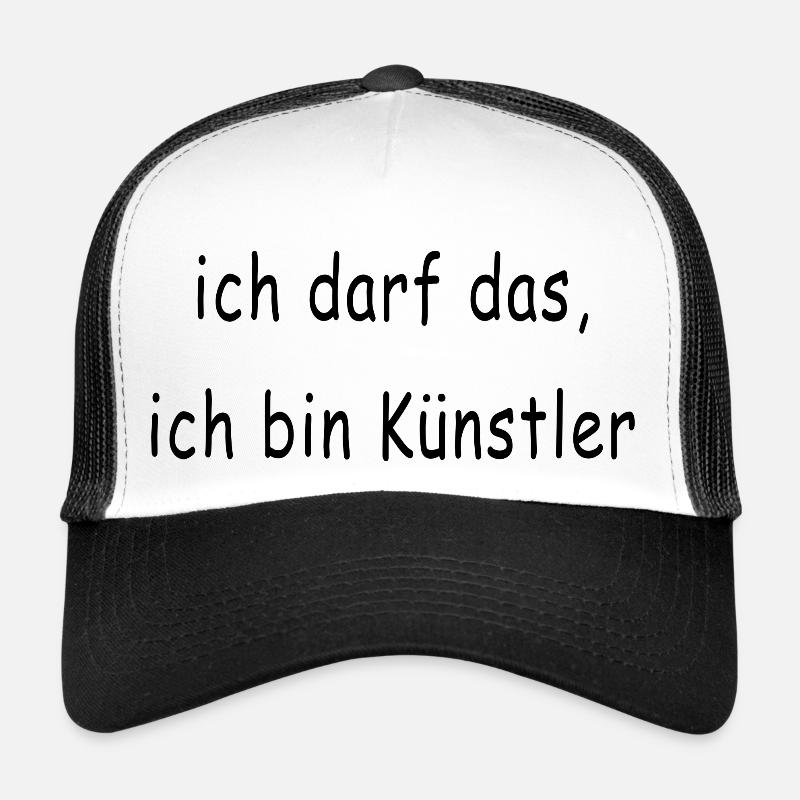 ich darf das ich bin künstler comic sans Trucker Cap