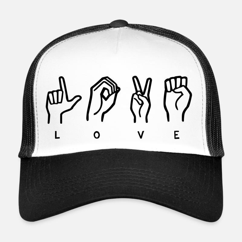 LIEBE Gebärdensprache Trucker Cap