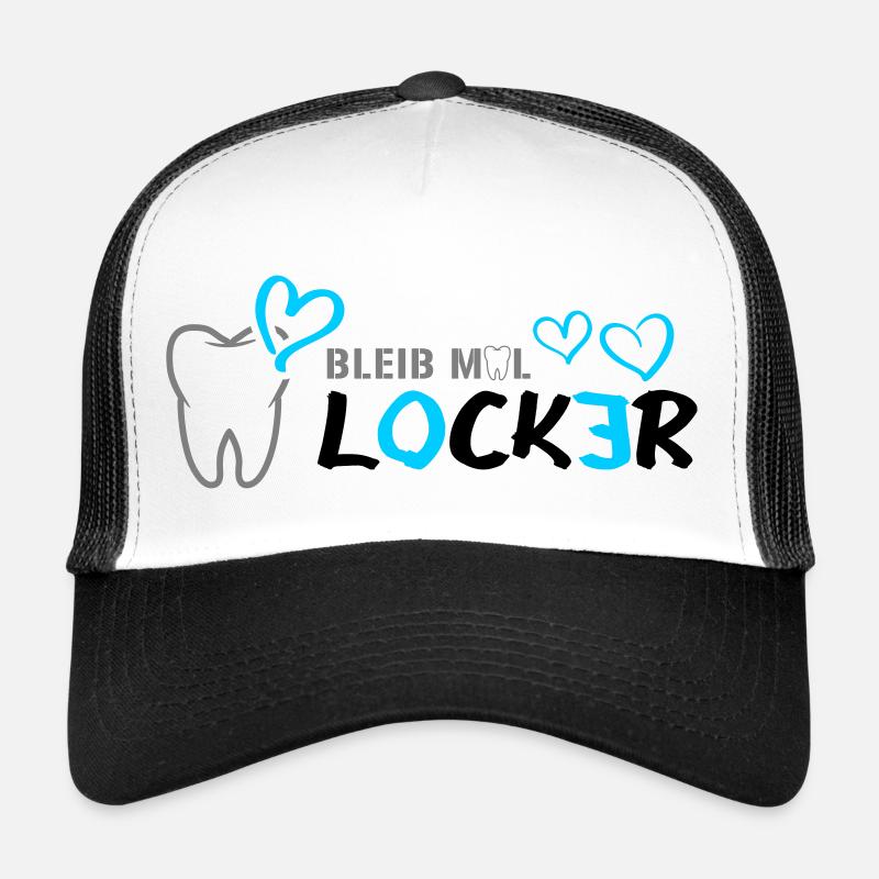 Bleib mal LOCKER - Zahn - Herz Trucker Cap