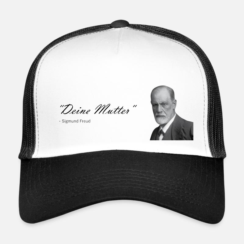 "Deine Mutter" Sigmund freund - Trucker Cap - Weiß/Schwarz