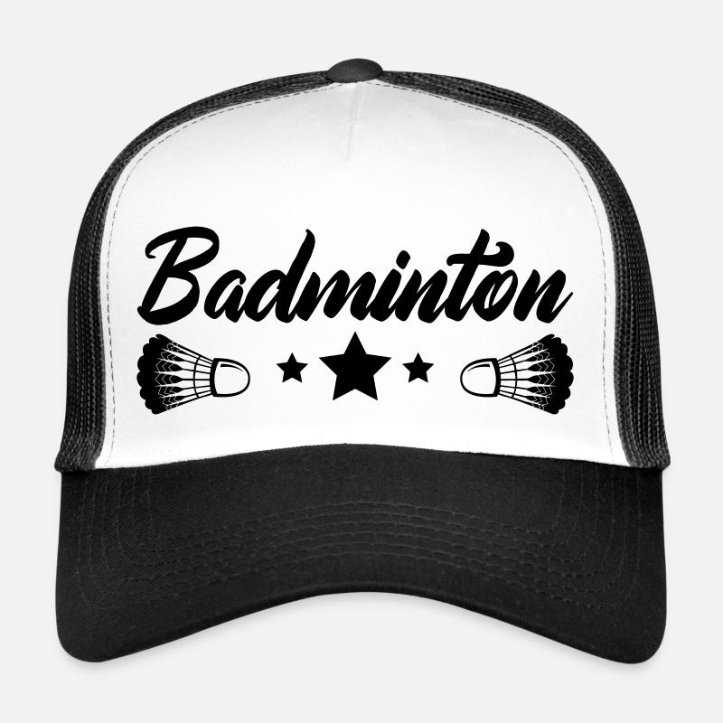 badminton - Trucker Cap - Weiß/Schwarz