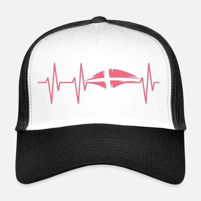 Pulse Dansk Danemark battement de coeur Illustration graphique Casquette trucker 