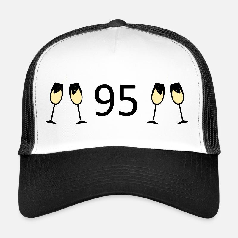 95e anniversaire 95 ans 95 Numéro 95 Noir Casquette trucker 