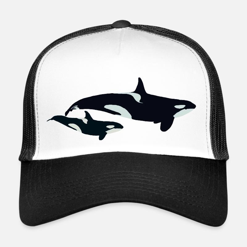 Maman et bébé orques Casquette trucker 