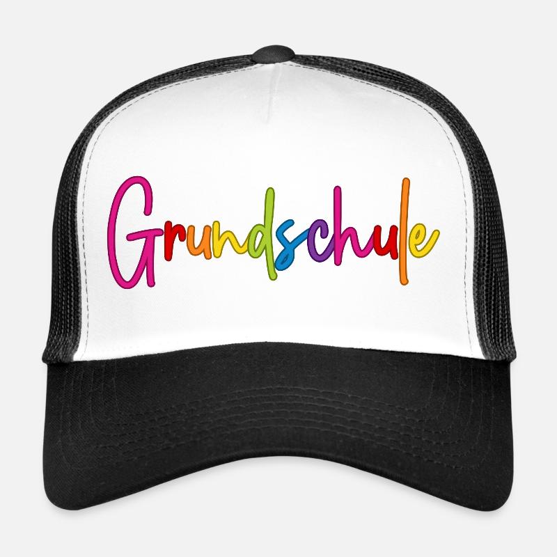 Grundschule - Trucker Cap - Weiß/Schwarz