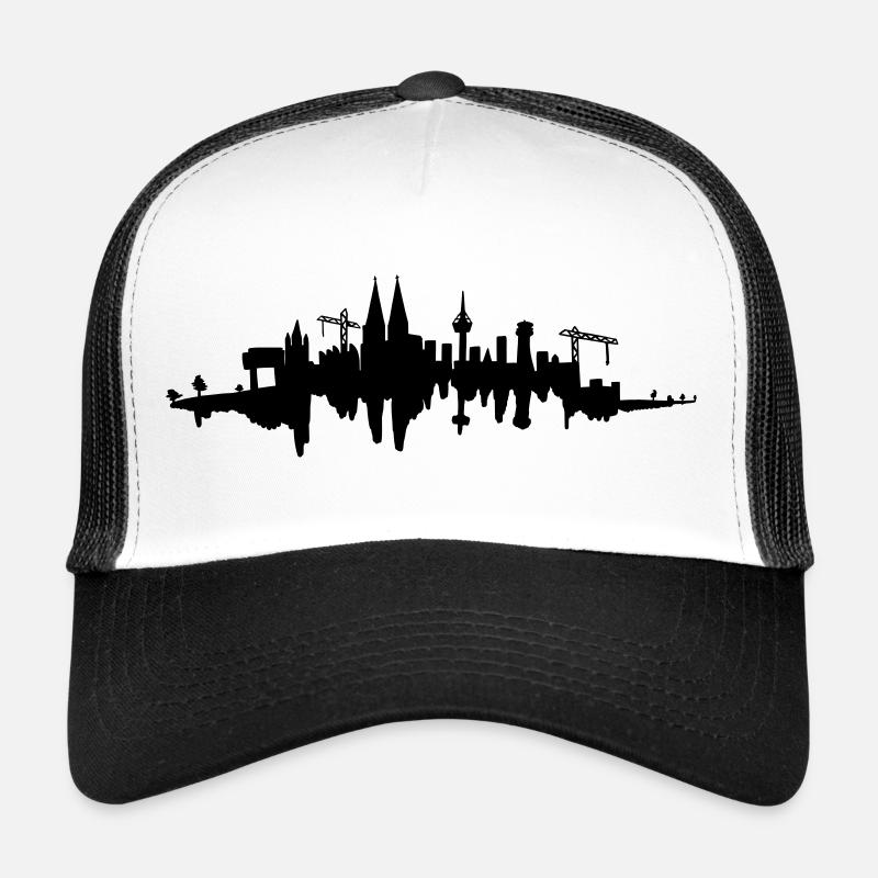 Cologne skyline - Trucker Cap - white/black