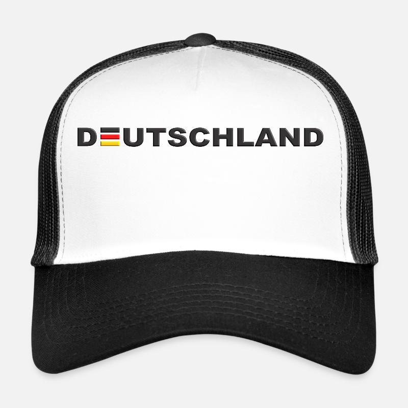 Deutschland - Trucker Cap - Weiß/Schwarz