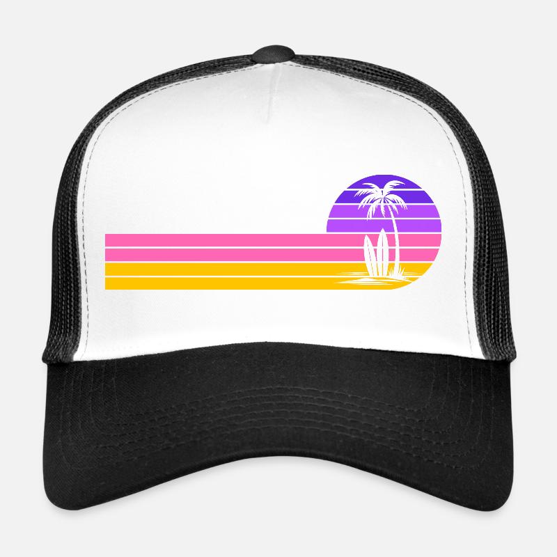 Coucher de soleil sur la plage Casquette trucker 