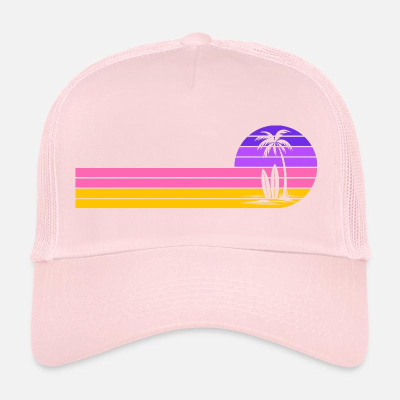 Coucher de soleil sur la plage Casquette trucker 