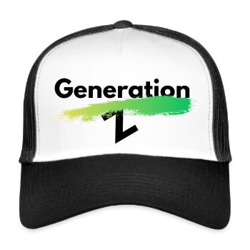 Generation Z - Trucker Cap - Weiß/Schwarz - Vorne