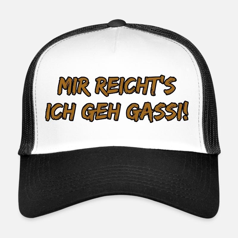 Mir reicht's ich geh Gassi! - Trucker Cap - Weiß/Schwarz