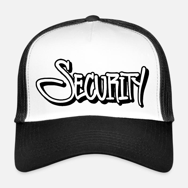 Security Tag - Trucker Cap - white/black