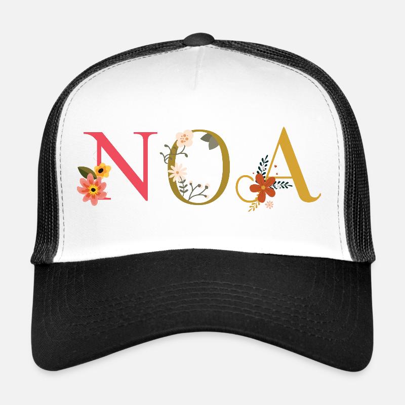 Nom de l’ANO décoré de fleurs Casquette trucker 