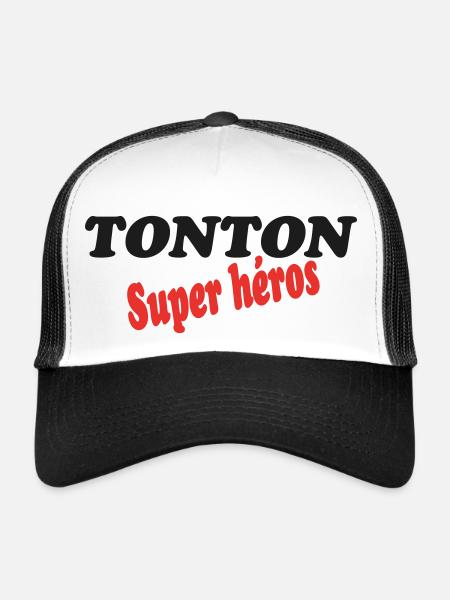 Onkel Superheld - Trucker Cap - Weiß/Schwarz - Vorne