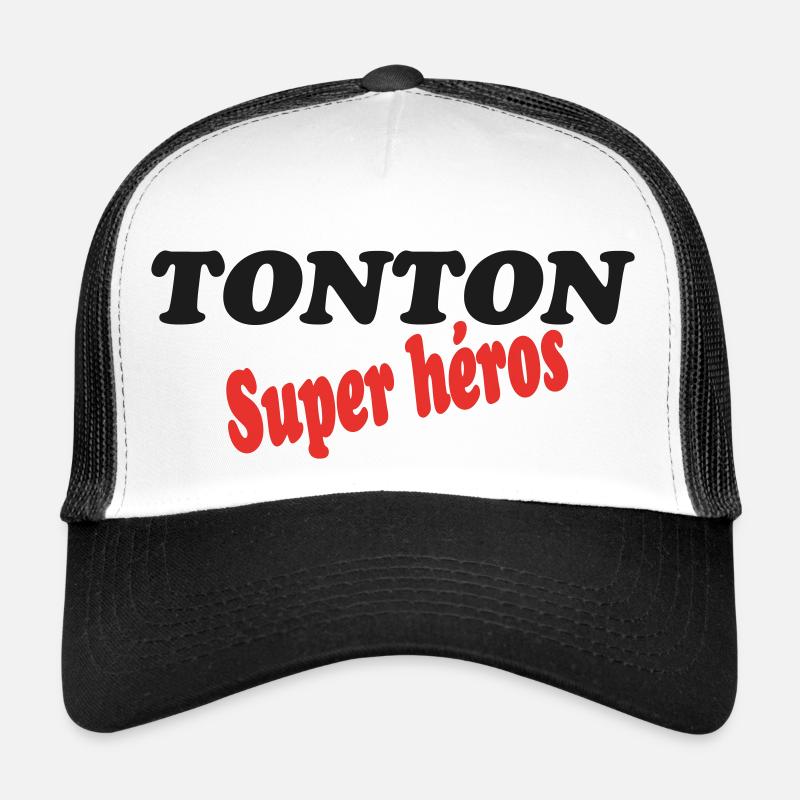 Onkel Superheld - Trucker Cap - Weiß/Schwarz