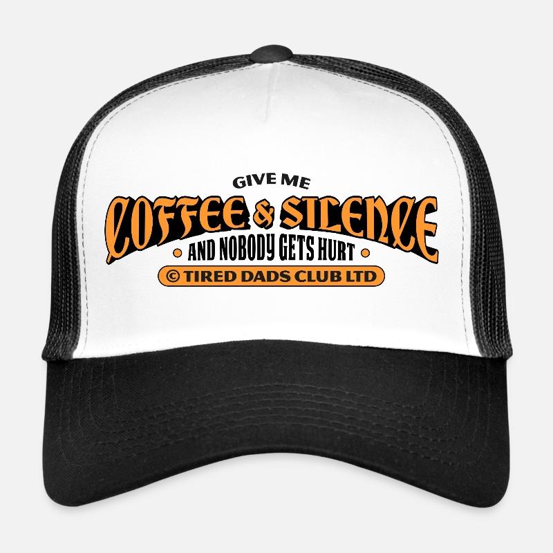 Tired Dads Club – Coffee & Rest - Trucker Cap - white/black