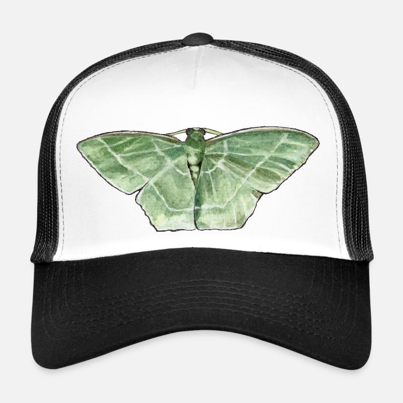 Grünspanner (Nemoria mimosaria) - Trucker Cap - Weiß/Schwarz