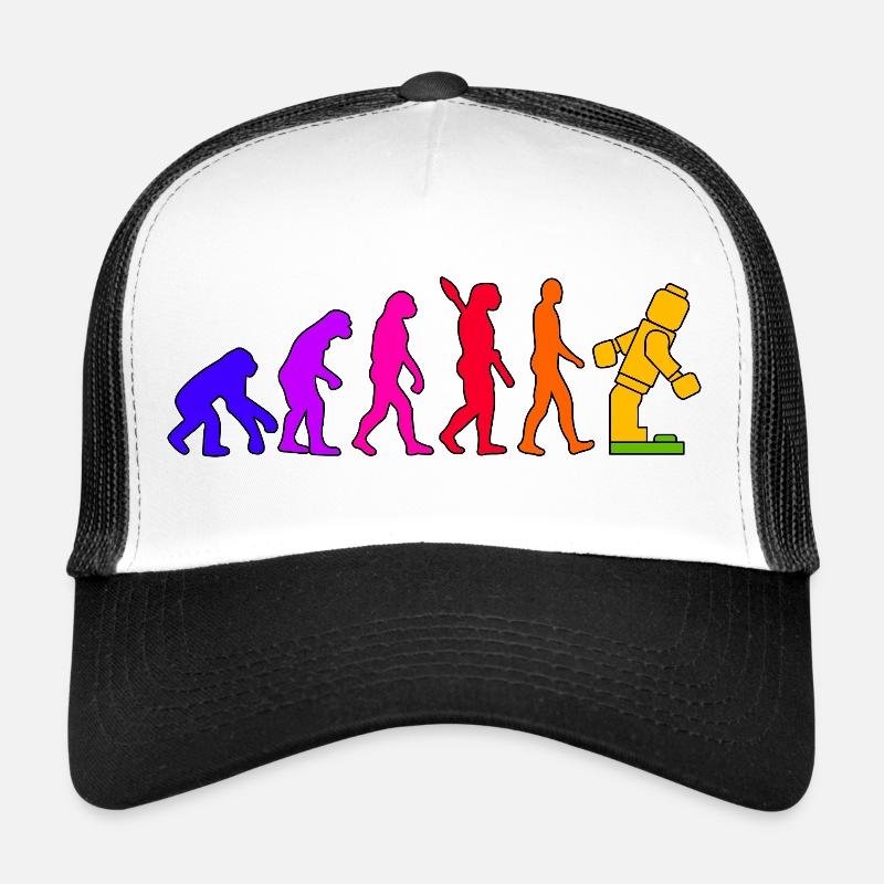 Klemmbaustein Evolution Menschheit Noppenbaustein Trucker Cap