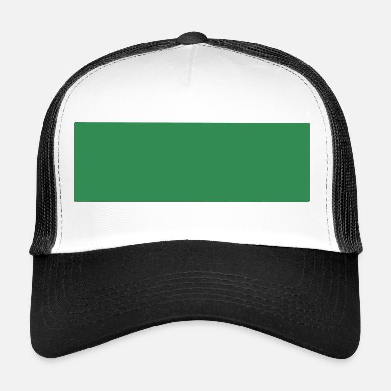 Abstract Green Rectangle Print - Trucker Cap - white/black