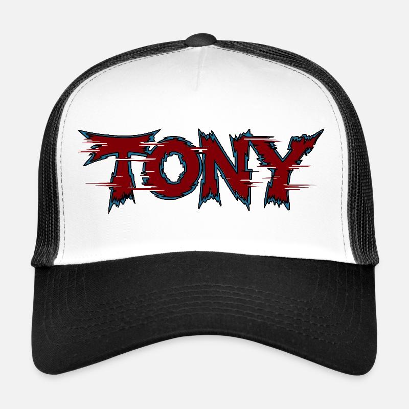 Tony Gezacktes Neon-Logo Trucker Cap