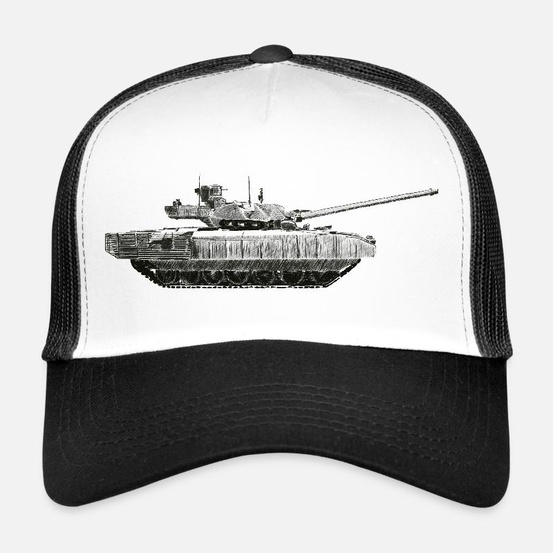 Monochrome Panzer Silhouette Trucker Cap