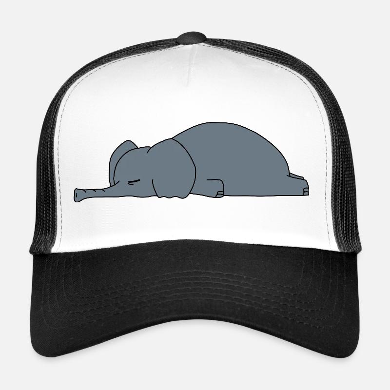 Éléphant paresseux dormant Sarcasme drôle Conception animale Casquette trucker 